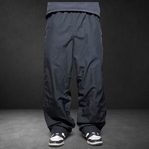 Nike Sportswear Baggy Black Nylon Track Pants Windbreaker Skater Y2K Men Size L